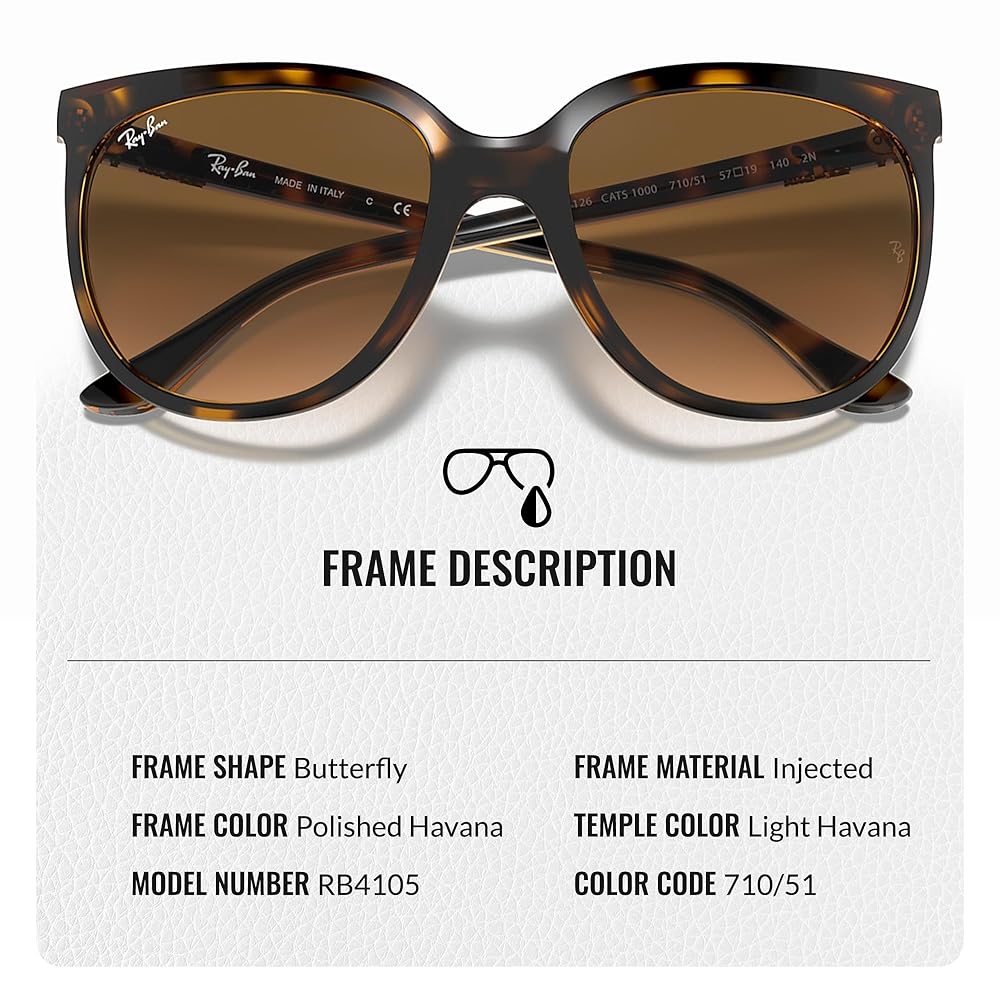 【美品！】Ray-Ban レイバン サングラス RB4126 CATS1000 Ray-Ban RB4126 Cats 1000 Sunglasses | LensCrafters
